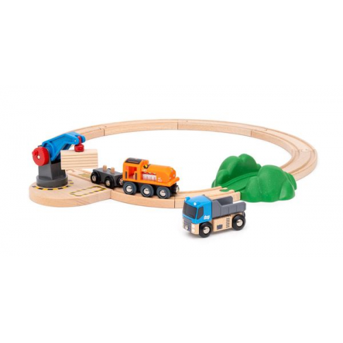 BRIO 63602800 - Starterset Güterzug mit Kran A