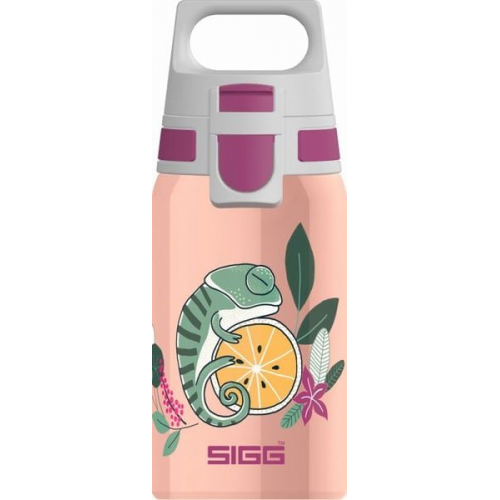 SIGG Shield One Flora 0.5L mit WMB ONE TOP, BPA frei, Auslaufsicher, CO2 taug