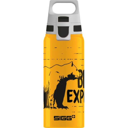 SIGG BRAVE BAER 0.6 L Trinkflasche ALU mit WMB ONE TOP, BPA frei, Auslaufsiche