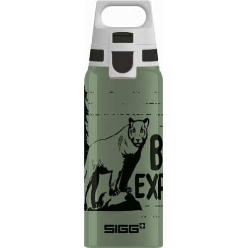 SIGG BRAVE MOUNTAIN 0.6 L Trinkflasche ALU mit WMB ONE TOP, BPA frei, Auslaufs