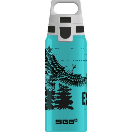 SIGG BRAVE EAGLE 0.6 L Trinkflasche ALU mit WMB ONE TOP, BPA frei, Auslaufsich