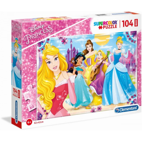 Clementoni - Supercolor Puzzle - Maxi - Princess, 104 Teile