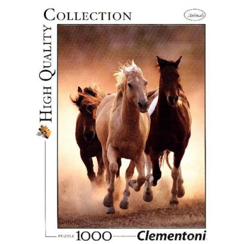 Clementoni - High Quality Collection - Running horses, 1000 Teile