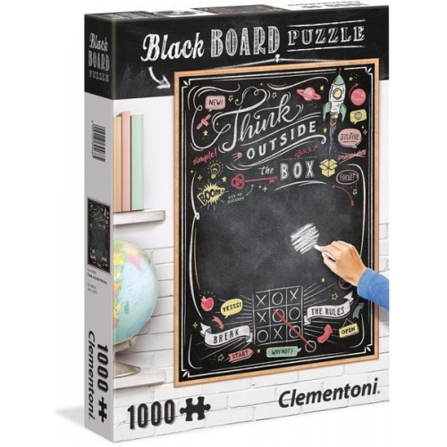 Black Board Puzzle Think outside the box (Puzzle)