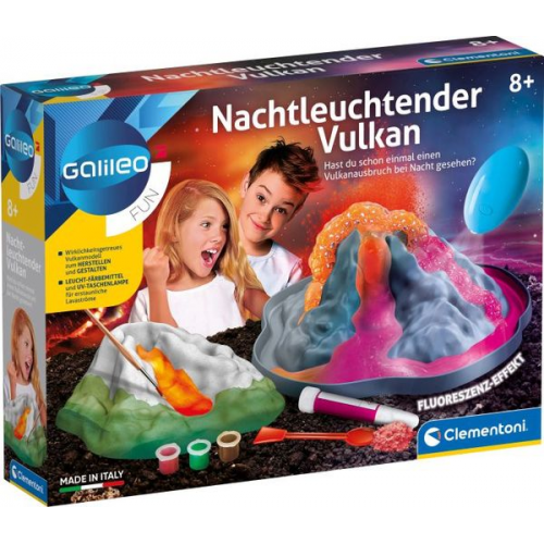 Clementoni - Galileo Fun - Nachtleuchtender Vulkan