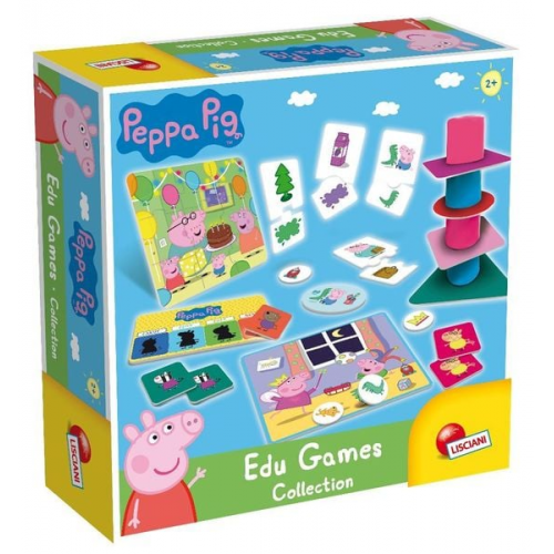 Lisciani 301013 - Peppa Pig, Die Lernspiel-Sammlung, 10 pädagogische Spiele, Montessori-Linie, Spiele zum Lernen