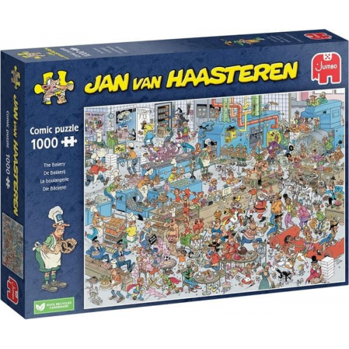 Jumbo 1110100310 - Jan van Haasteren, Die Bäckerei, Comic-Puzzle, 1000 Teile