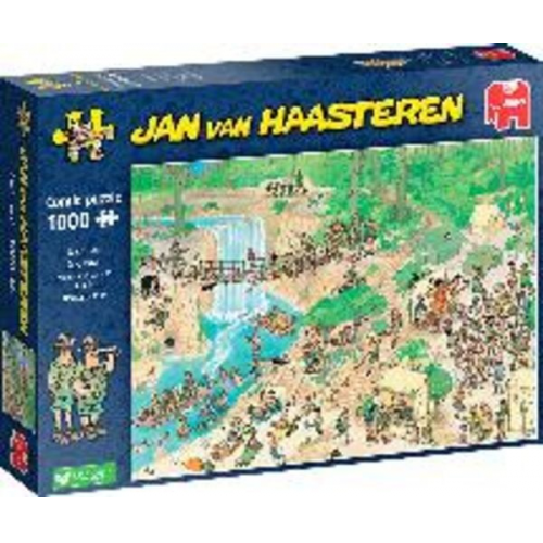 Jumbo 1110100316 - Jan van Haasteren, Dschungeltour, Comic-Puzzle, 1000 Teile