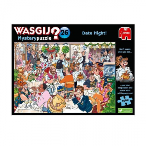 Jumbo 1110100331 - Wasgij Mystery 26, Date Night, Comic-Puzzle, 1000 Teile