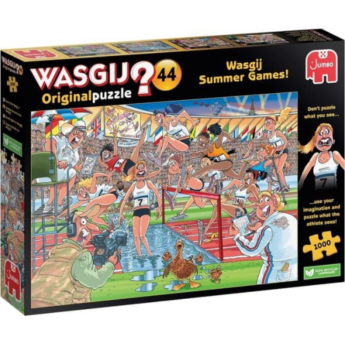 Jumbo 1110100333 - Wasgij Original 44, Summer Games, Comic-Puzzle, 1000 Teile