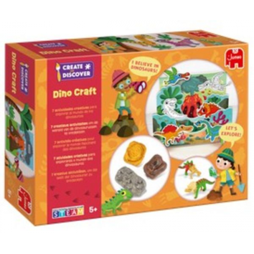 Jumbo 1110100287 - Create & Discover Dino Craft, Dinosaurier-Bastelset