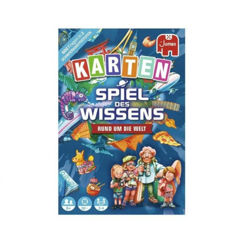 Jumbo 1110100247 - Spiel des Wissens, Rund um die Welt, Quizspiel, Kartenspiel