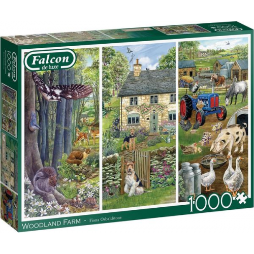 Jumbo 1110500242 - Falcon, Fiona Osbaldstone, Woodland Farm, Puzzle, 1000 Teile