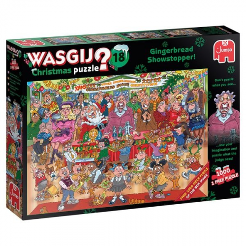 Jumbo Spiele - Wasgij Christmas 18 - Lebkuchen Showstopper, 1000 Teile