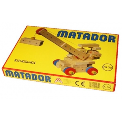 MATADOR 21131 - Maker KI3A, Baukasten, 85 Teile, Holz, Erweiterung zu M175/M263, Konstruktionsbaukasten, ab 3 Jahren, Spielend lernen!