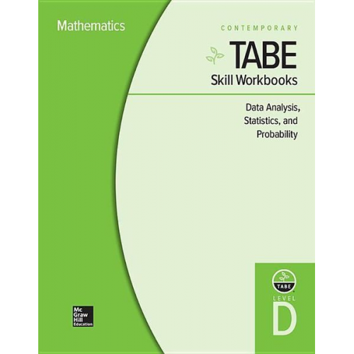 Contemporary - Tabe Skill Workbooks Level D: Data Analysis, Statistics, and Probability - 10 Pack