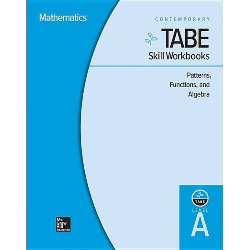 Contemporary - Tabe Skill Workbooks Level A: Patterns, Functions, Algebra - 10 Pack