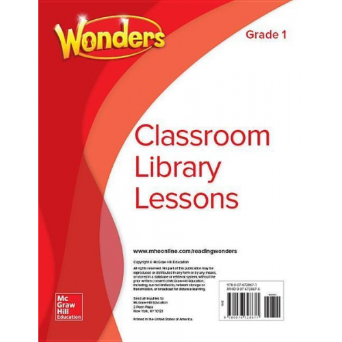 Wonders Classroom Library Lessons, Grade 1