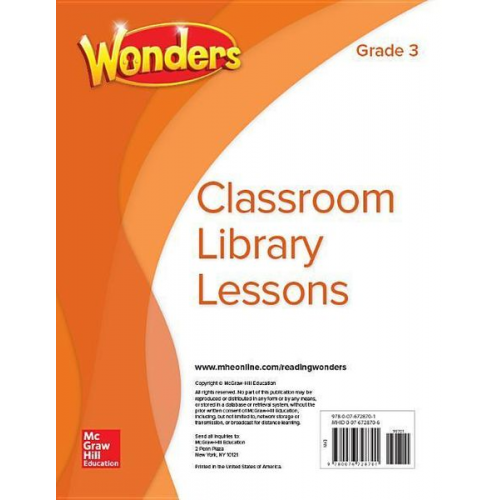 Wonders Classroom Library Lessons, Grade 3