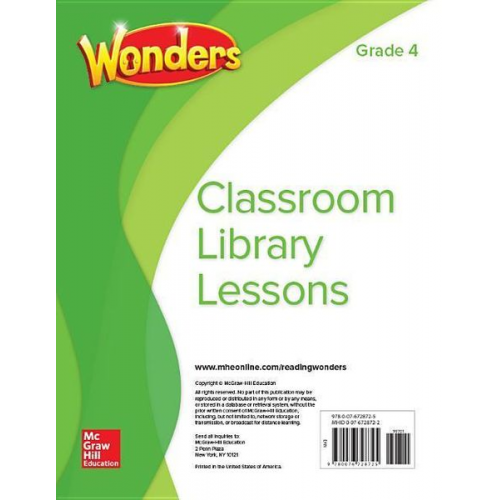 Wonders Classroom Library Lessons, Grade 4