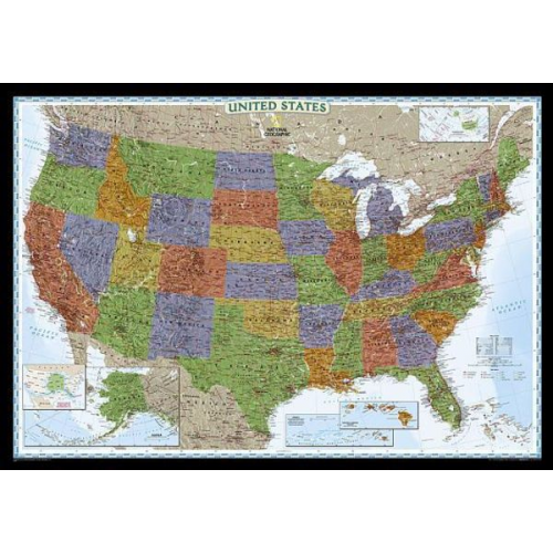 National Geographic Maps - National Geographic United States Wall Map - Decorator (43.5 X 30.5 In)