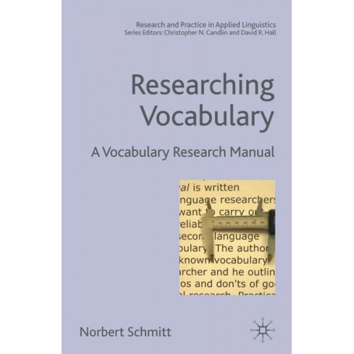 N. Schmitt - Researching Vocabulary