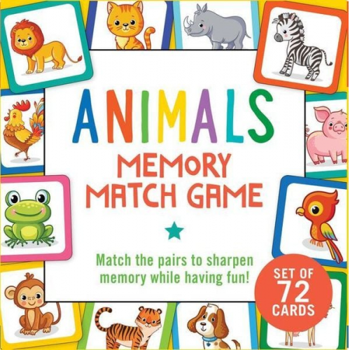 Animals Memory Match Game (Set of 72 Cards)