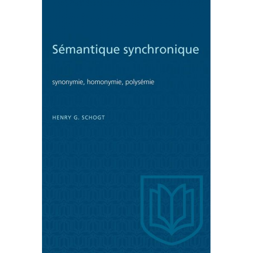 Henry Schogt - Sémantique Synchronique