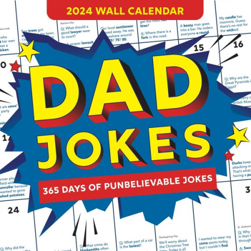 Sourcebooks - 2024 Dad Jokes Wall Calendar: 365 Days of Punbelievable Jokes