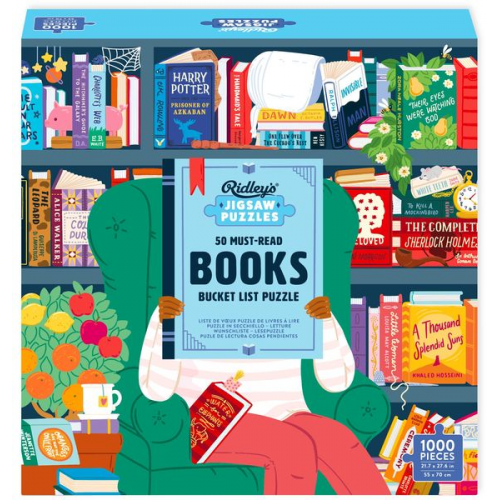 50 Must-Read Books of the World Bucket List. 1000-Piece Puzzle