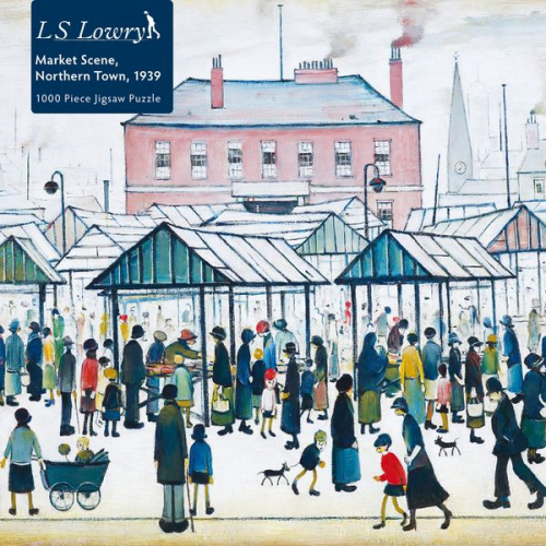 Adult Jigsaw Puzzle L.S. Lowry: Market Scene, Northern Town, 1939