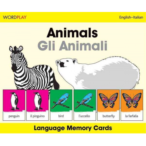 Wordplay Language Memory Cards-Animals (English-Italian)