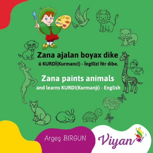 Arges Birgun - Zana paints animals and learns KURDI(Kurmanji) - English