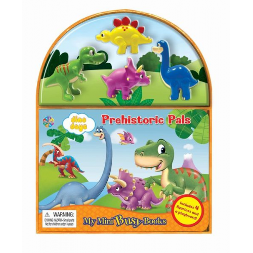 Dino-Freunde, Spielbuch + 4 Spielfiguren + ausklappbare Spielmatte