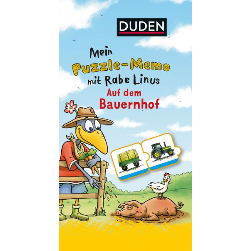 Mein Puzzlememo mit Rabe Linus - Auf dem Bauernhof (Kinderspiel)