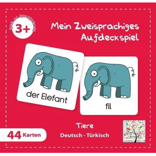 Mein Zweisprachiges Aufdeckspiel, Tiere, Türkisch (Kinderspiel)