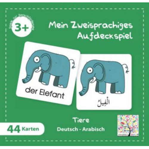 Mein Zweisprachiges Aufdeckspiel, Tiere, Arabisch (Kinderspiel)