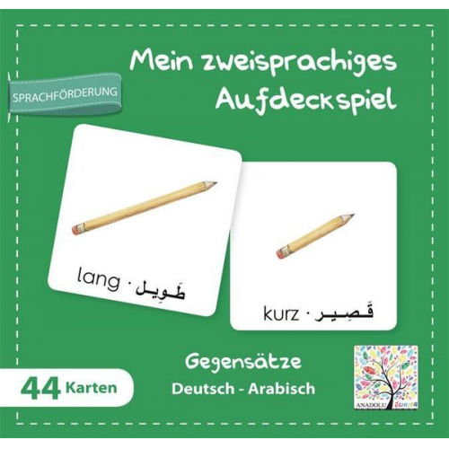 Mein zweisprachiges Aufdeckspiel , Gegensätze, Deutsch-Arabisch (Kinderspiel)