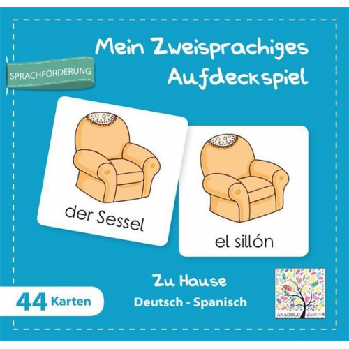 Mein zweisprachiges Aufdeckspiel, Zu Hause Deutsch-Spanisch (Kinderspiel)