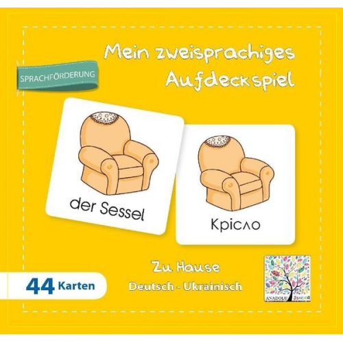 Mein zweisprachiges Aufdeckspiel Zu Hause Deutsch-Ukrainisch (Kinderspiel)
