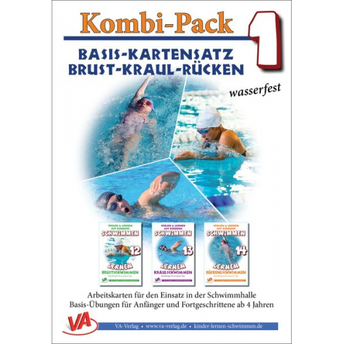 Kombi-Pack 1: Basis-Kartensatz "Technik" Brust-Kraul-Rücken, 3 Teile