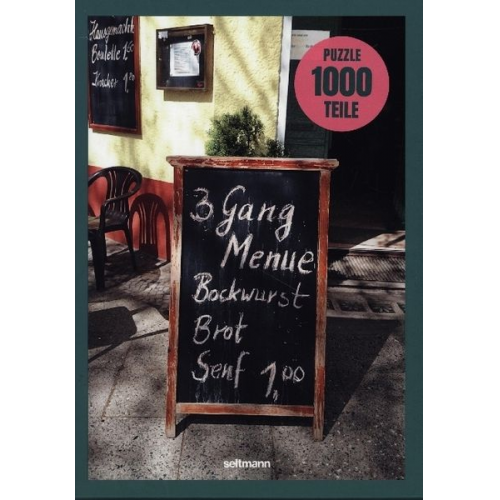 1.000 Teile Puzzle Urban Notes. Motiv "Drei Gänge Menü"