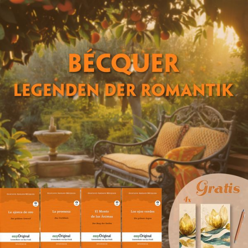 Gustavo Adolfo Becquer - Bécquers Legenden der Romantik (4 Bücher + Audio-Online + exklusive Extras) - Frank-Lesemethode