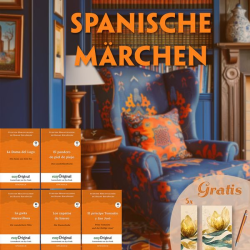 Cuentos - Spanische Märchen (5 Bücher + Audio-Online + exklusive Extras) - Frank-Lesemethode