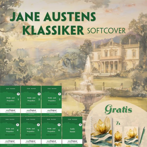 Jane Austen - Jane Austens Klassiker Softcover (7 Bücher + Audio-Online + exklusive Extras) - Frank-Lesemethode