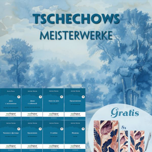 Anton Pawlowitsch Tschechow - Tschechows Meisterwerke (8 Bücher + Audio-Online + exklusive Extras) - Frank-Lesemethode