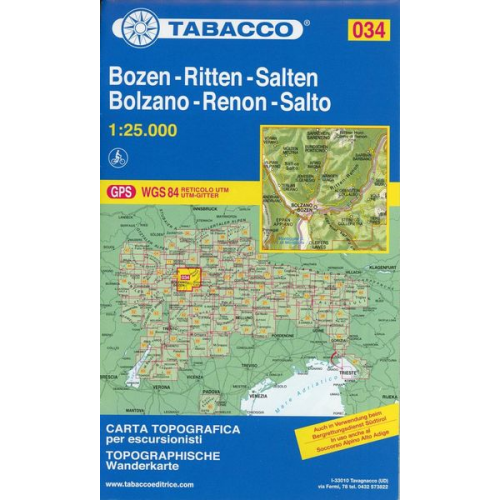 Tabacco Wandern Bozen-Ritten-Salten-Bolzano-Renon-Salto