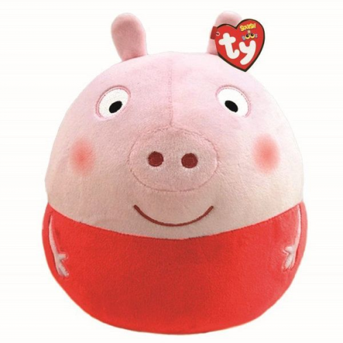 Ty - Squishy Beanies Licensed - Peppa Pig - Peppa Pig, 20 cm