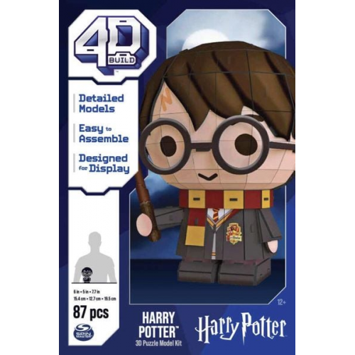 4D Build - Harry Potter - 3D-Puzzle des beliebten Filmheldens aus hochwertigem Karton, 87 Teile, für Fans der magischen Abenteuerserie ab 12 Jahren