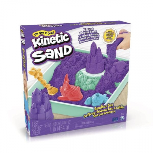 Kinetic Sand Sandbox Set mit 454 g lila Kinetic Sand